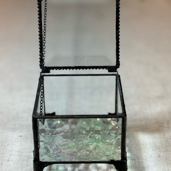 Clear Beveled Glass Jewelry Box by J Devlin - Picture 2 of 7